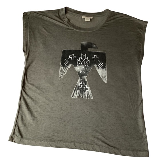 Ariat Tops - Ariat Womens Olive Green Eagle Graphic Sleeveless T-Shirt Top Size M